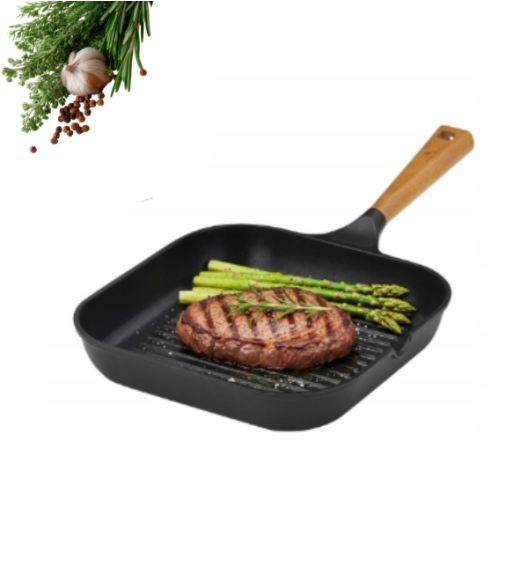 GERLACH NATUR Patelnia grillowa 28 cm / powłoka ceramiczna ILAG® Non-Stick 