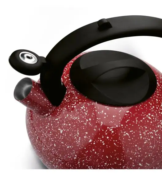 TADAR VITA Czajnik ze stali nierdzewnej 2,5 l / czerwony marble