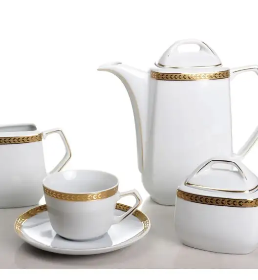 ĆMIELÓW PUŁASKI 8790 PREZYDENCKA Zestaw kawowy 22 el / 6 osób / porcelana