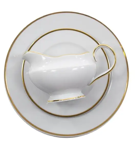 ĆMIELÓW ASTRA G067 ZŁOTA WSTĘGA Zestaw obiadowy 18 el / 6 osób / porcelana