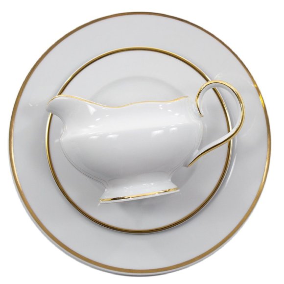 ĆMIELÓW ASTRA G067 ZŁOTA WSTĘGA Zestaw obiadowy 25 el / 6 osób / porcelana