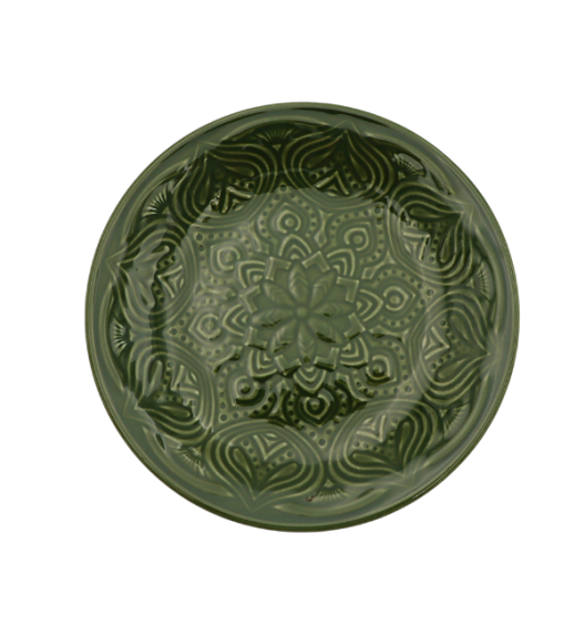 LUBIANA ORIENTAL | J9 | ZIELONY | Talerz obiadowy 25 cm | porcelana luz 