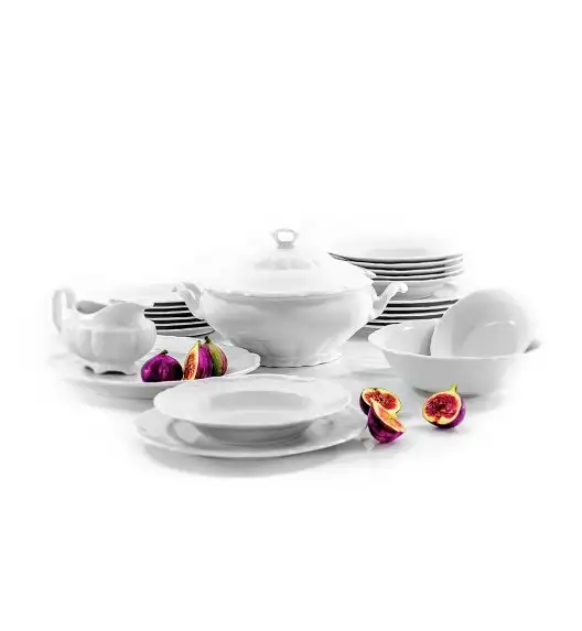 CHODZIEŻ MARIA TERESA C000 BIAŁA Zestaw obiadowy 44 el / 12 osób / porcelana