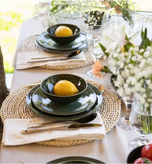 LUBIANA ORIENTAL | J9 | ZIELONY | Salaterka 15 cm | porcelana luz 