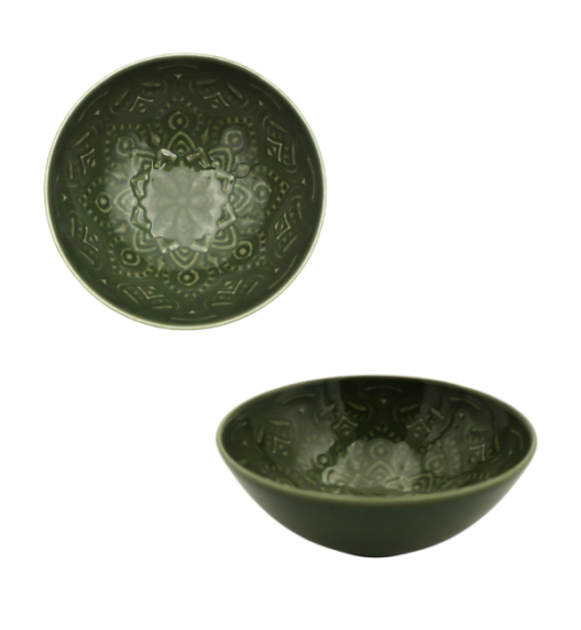 LUBIANA ORIENTAL | J9 | ZIELONY | Salaterka 15 cm | porcelana luz 