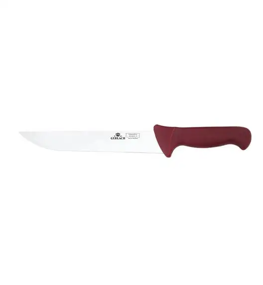 GERLACH BLADE PRO nóż rzeźniczy do różnego rodzaju mięs, 8 cali / 20 cm / czerwony. HACCP.