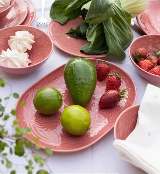 LUBIANA ORIENTAL | KK00 | KORAL | Serwis obiadowy 18 el dla 6 osób | porcelana luz 