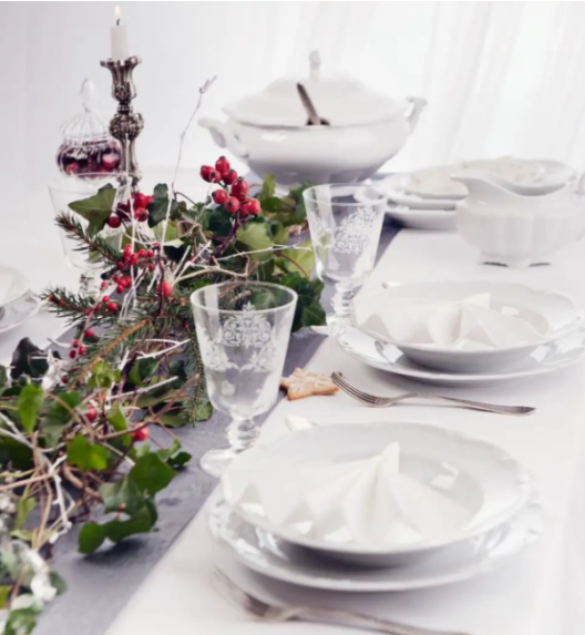 CHODZIEŻ MARIA TERESA C001 BIAŁA Zestaw obiadowy 36 el / 12 osób / porcelana