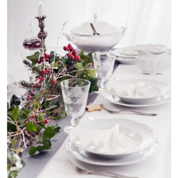 CHODZIEŻ MARIA TERESA C001 BIAŁA Zestaw obiadowy 36 el / 12 osób / porcelana