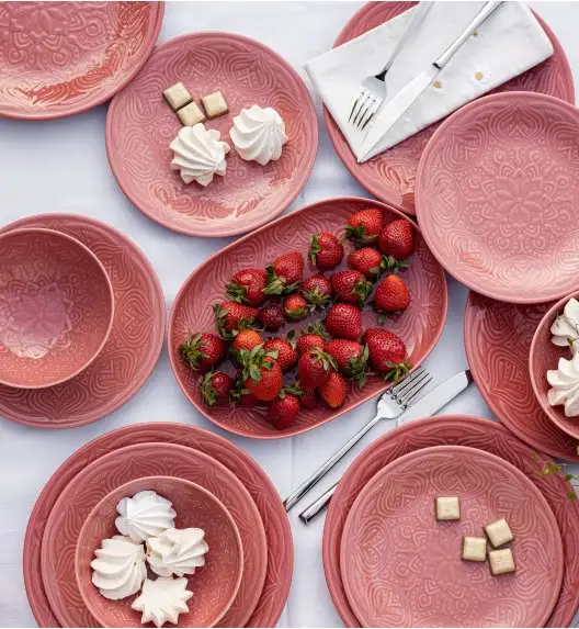 LUBIANA ORIENTAL | KK00 | KORAL | Serwis obiadowy 36 el dla 12 osób | porcelana luz 