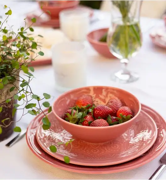 LUBIANA ORIENTAL | KK00 | KORAL | Serwis obiadowy 36 el dla 12 osób | porcelana luz 