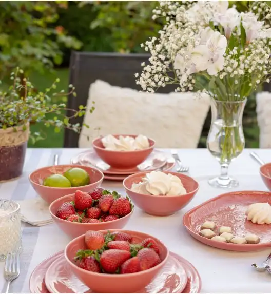 LUBIANA ORIENTAL | KK00 | KORAL | Serwis obiadowy 54 el dla 18 osób | porcelana luz 