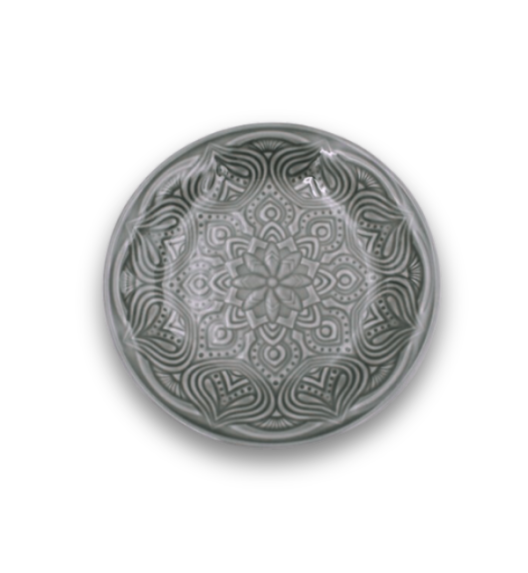 LUBIANA ORIENTAL | KM00 | SZARY | Talerz obiadowy 25 cm | porcelana luz 