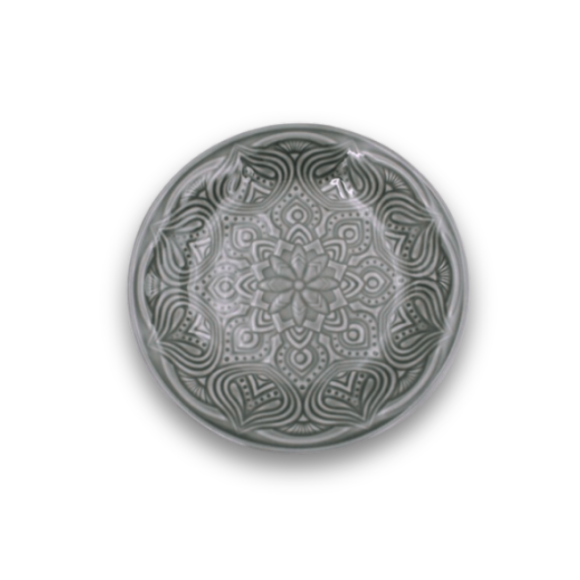LUBIANA ORIENTAL | KM00 | SZARY | Talerz obiadowy 25 cm | porcelana luz 