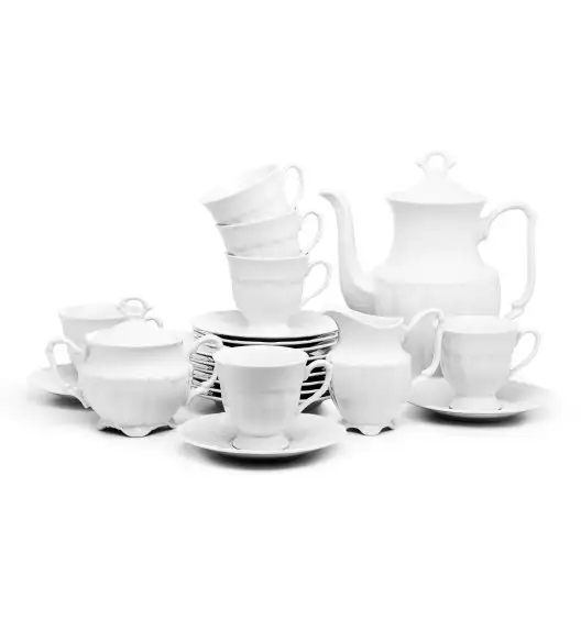 CHODZIEŻ MARIA TERESA C000 BIAŁA Zestaw obiadowo-kawowy 83 el / 12 osób / porcelana