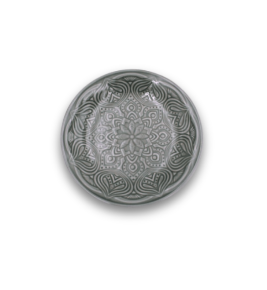LUBIANA ORIENTAL | KM00 | SZARY | Talerz deserowy 21 cm | porcelana luz 
