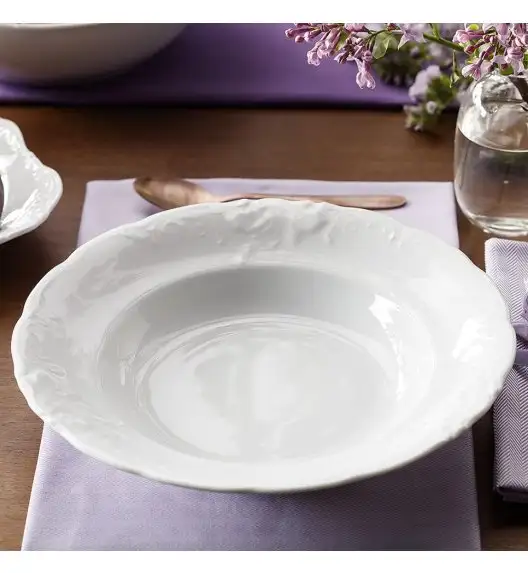 CHODZIEŻ FRYDERYKA BIAŁA C001 Serwis obiadowy 36 el / 12 osób / porcelana