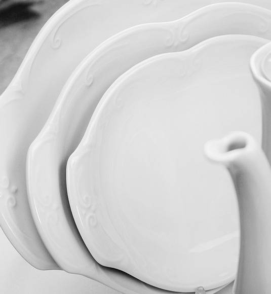 CHODZIEŻ KAMELIA C000 BIAŁA Serwis obiadowo-kawowy 84 el / 12 osób / porcelana