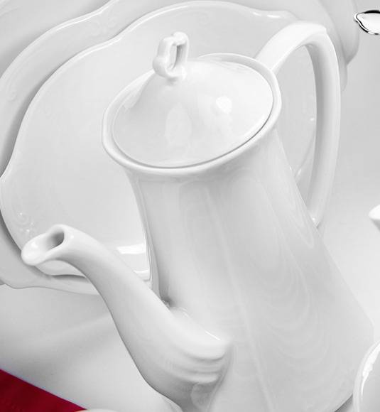 CHODZIEŻ KAMELIA C000 BIAŁA Serwis obiadowo-kawowy 84 el / 12 osób / porcelana
