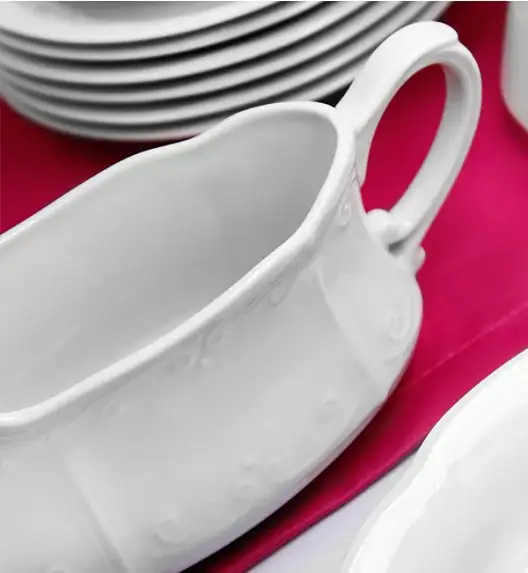 CHODZIEŻ KAMELIA C000 BIAŁA Serwis obiadowo-kawowy 84 el / 12 osób / porcelana