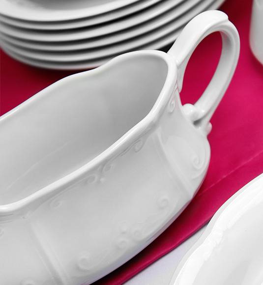 CHODZIEŻ KAMELIA C000 BIAŁA Serwis obiadowo-kawowy 84 el / 12 osób / porcelana