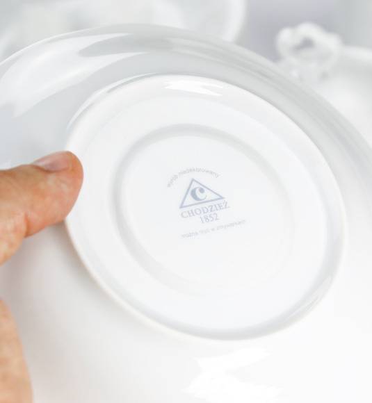 CHODZIEŻ KAMELIA C000 BIAŁA Serwis obiadowo-kawowy 84 el / 12 osób / porcelana