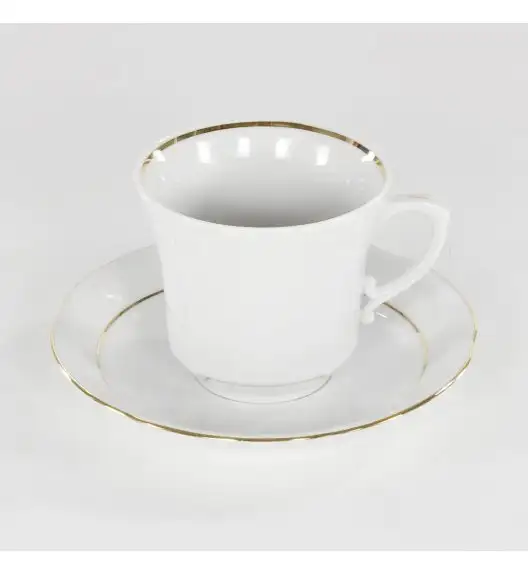 CHODZIEŻ KAMELIA B014 ZŁOTA LINIA Zestaw obiadowo-kawowy 84 el / 12 osób / porcelana