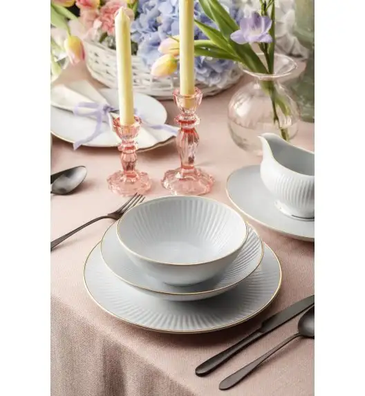 CHODZIEŻ DALIA 3612 ZŁOTA LINIA Serwis obiadowy 45 el / 12 osób / porcelana