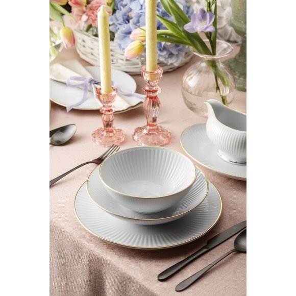 CHODZIEŻ DALIA 3612 ZŁOTA LINIA Serwis obiadowy 45 el / 12 osób / porcelana