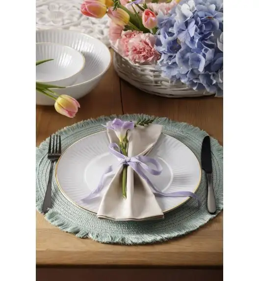 CHODZIEŻ DALIA 3612 ZŁOTA LINIA Serwis obiadowy 45 el / 12 osób / porcelana