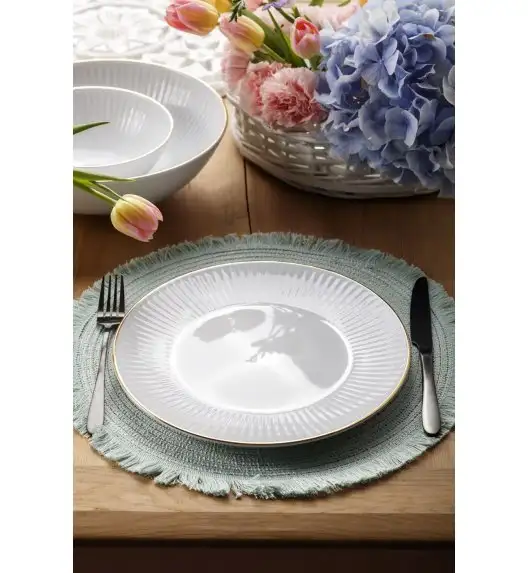 CHODZIEŻ DALIA 3612 ZŁOTA LINIA Serwis obiadowy 45 el / 12 osób / porcelana