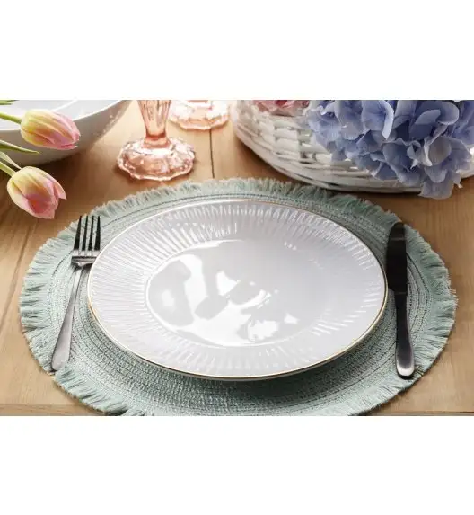 CHODZIEŻ DALIA 3612 ZŁOTA LINIA Serwis obiadowy 45 el / 12 osób / porcelana