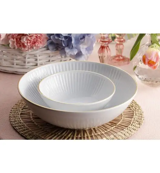 CHODZIEŻ DALIA 3612 ZŁOTA LINIA Serwis obiadowy 45 el / 12 osób / porcelana