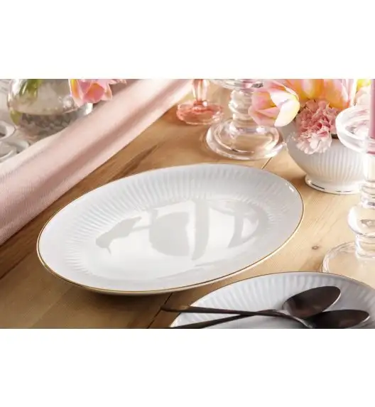 CHODZIEŻ DALIA 3612 ZŁOTA LINIA Serwis obiadowy 45 el / 12 osób / porcelana