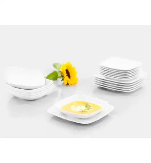CHODZIEŻ AKCENT C000 BIAŁY Zestaw obiadowy 36 el / 12 osób / porcelana