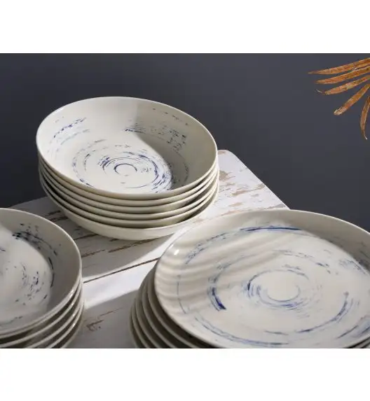 WYPRZEDAŻ! CHODZIEŻ CITY CT22 BORÓWKOWY KREM Zestaw 15 el / 5 os / porcelana