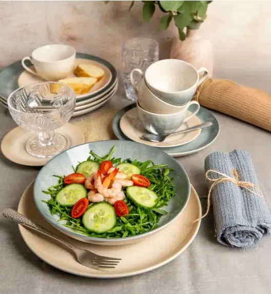 AMBITION PLAYA Talerz obiadowy 27 cm / piaskowy odcień