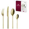 GERLACH MODERN GOLD Sztućce Komplet 24 el pudełko / 6 osób / mat / złote sztućce