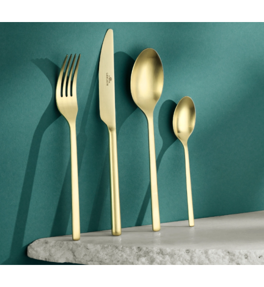 GERLACH MODERN GOLD Sztućce Komplet 24 el pudełko / 6 osób / mat / złote sztućce