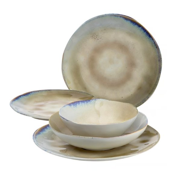 AMBITION SAND Serwis obiadowy 54 el dla 18 osób / efekt gradientu