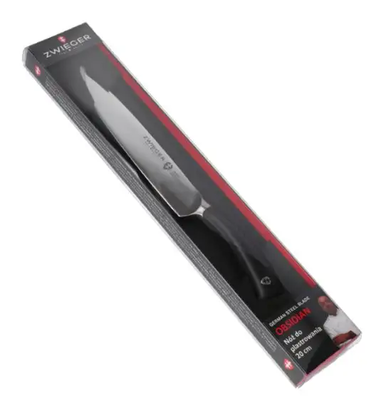 ZWIEGER OBSIDIAN Komplet 5 noży kuchennych + ostrzałka 3w1 uniwersalna EH / niemiecka stal nierdzewna