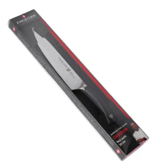 ZWIEGER OBSIDIAN Komplet 5 noży kuchennych + ostrzałka RAPID / niemiecka stal nierdzewna