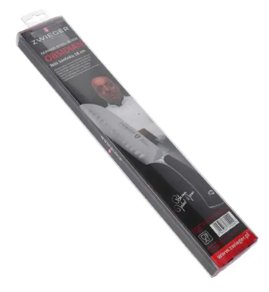 ZWIEGER OBSIDIAN Komplet 5 noży kuchennych + ostrzałka RAPID / niemiecka stal nierdzewna