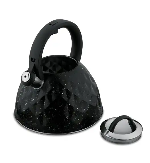 KonigHOFFER ETNA Czajnik 3 l / srebrne detale / czarny marble / gaz i indukcja