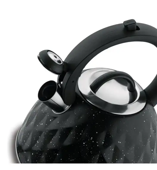 KonigHOFFER ETNA Czajnik 3 l / srebrne detale / czarny marble / gaz i indukcja