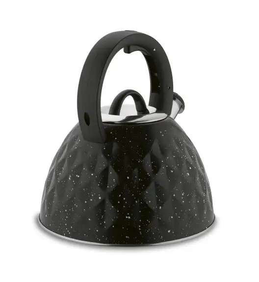 KonigHOFFER ETNA Czajnik 3 l / srebrne detale / czarny marble / gaz i indukcja