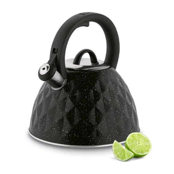 KonigHOFFER ETNA Czajnik 3 l / srebrne detale / czarny marble / gaz i indukcja