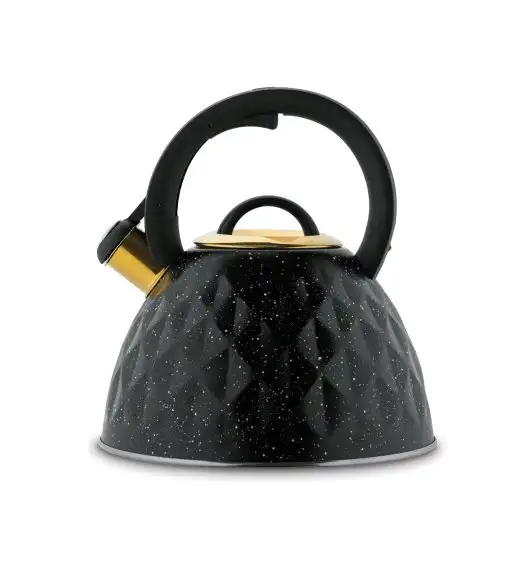 KonigHOFFER ETNA Czajnik 3 l / złote detale / czarny marble / gaz i indukcja
