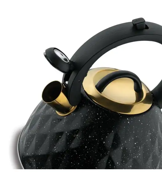 KonigHOFFER ETNA Czajnik 3 l / złote detale / czarny marble / gaz i indukcja