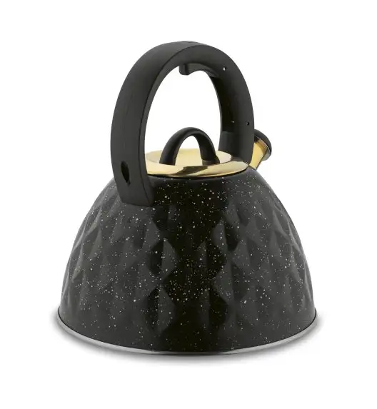 KonigHOFFER ETNA Czajnik 3 l / złote detale / czarny marble / gaz i indukcja